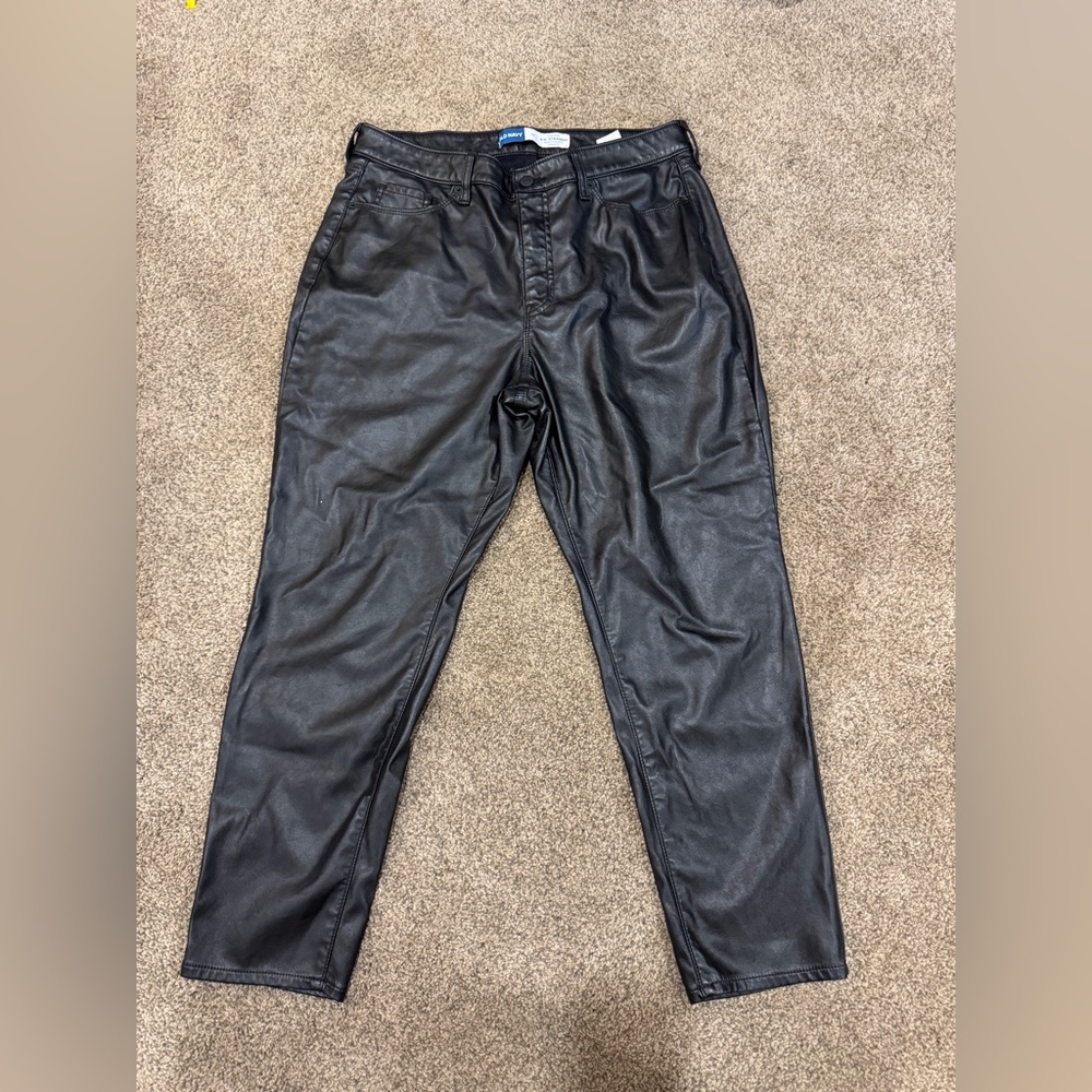 Old Navy Black Faux Leather Pants